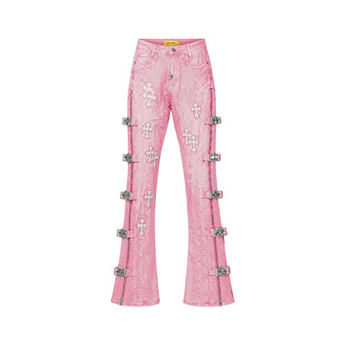 GUAPI FRENCH ROSE CROSS BUCKLE DENIM