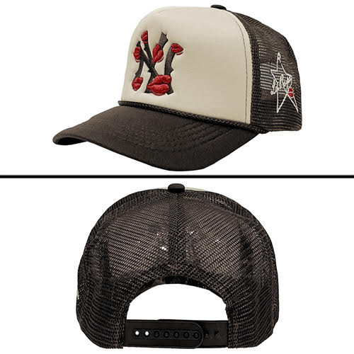 LA ROPA NY IS KISSING ME TRUCKER HAT BROWN/SAND