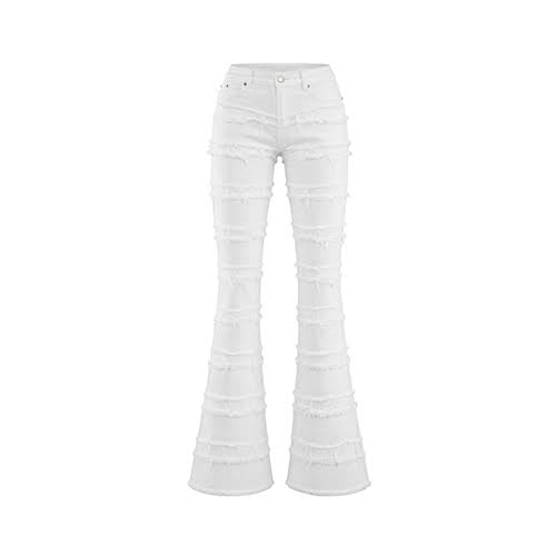 mnml X597 PANELED SKINNY STACKED DENIM - WHITE
