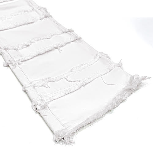 mnml X597 PANELED SKINNY STACKED DENIM - WHITE