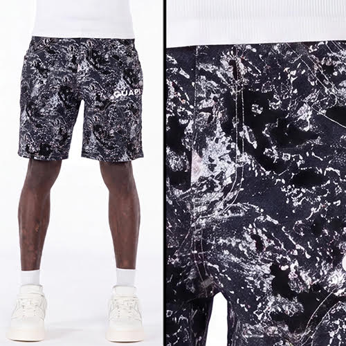 GUAPI OBSIDIAN BLACK LASER VELVET SHORTS
