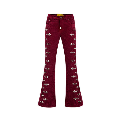 GUAPI RED VELVET AVIATION CLASP PANT