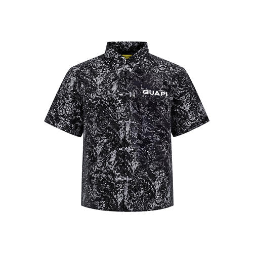 GUAPI OBSIDIAN BLACK LASER VELVET SHIRT