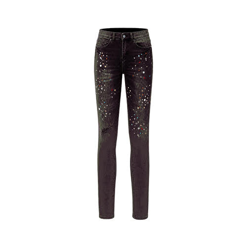 mnml SKINNY CRYSTAL DENIM - WASHED BLACK