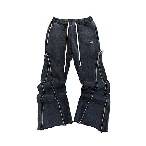 DEMIK EXCLUSIVES SHADOW 3X ZIP FLARED SWEATS