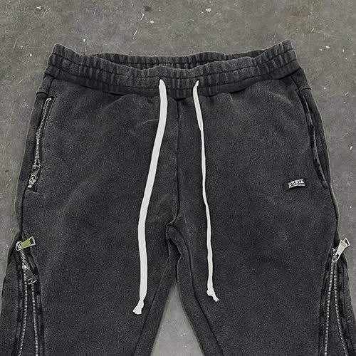 DEMIK EXCLUSIVES SHADOW 3X ZIP FLARED SWEATS