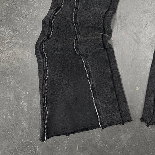 DEMIK EXCLUSIVES SHADOW 3X ZIP FLARED SWEATS