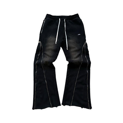 DEMIK EXCLUSIVES ONYX 3X ZIP FLARED SWEATS