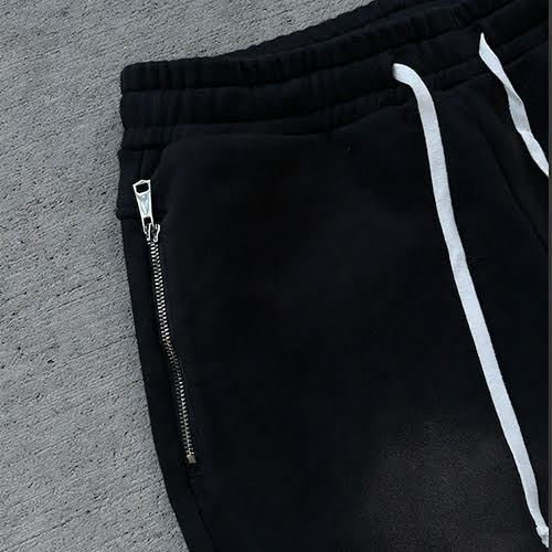 DEMIK EXCLUSIVES ONYX 3X ZIP FLARED SWEATS
