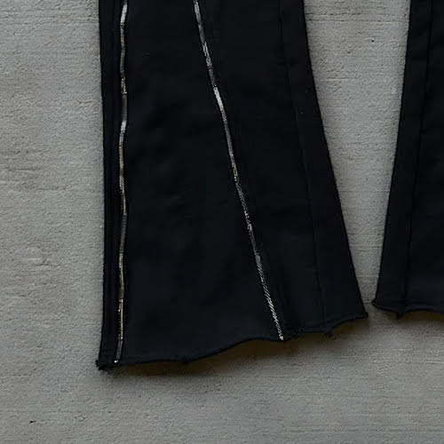 DEMIK EXCLUSIVES ONYX 3X ZIP FLARED SWEATS
