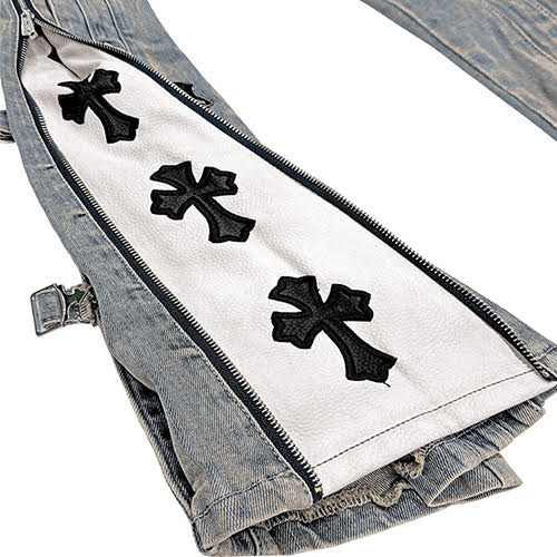 GUAPI VINTAGE BLUE CROSS BUCKLE DENIM