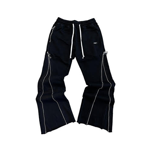 DEMIK EXCLUSIVES STEALTH 3X ZIP FLARED SWEATS