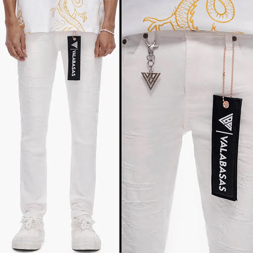 VALABASAS REPAIR SKINNY WHITE