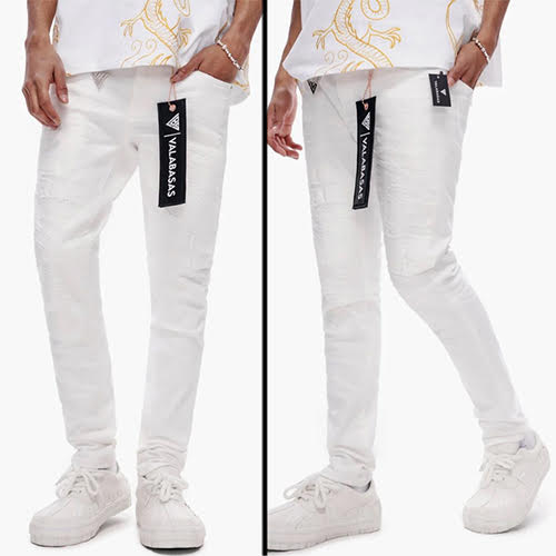 VALABASAS REPAIR SKINNY WHITE