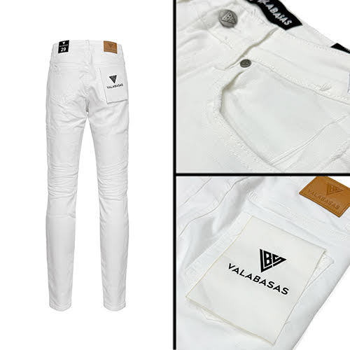 VALABASAS REPAIR SKINNY WHITE