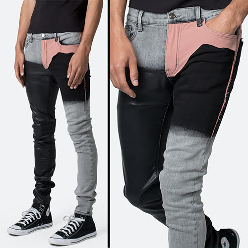 mnml X596 PATCHED SKINNY DENIM - MULTI