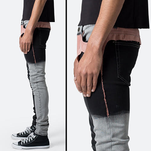 mnml X596 PATCHED SKINNY DENIM - MULTI