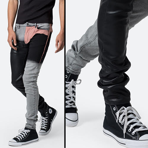 mnml X596 PATCHED SKINNY DENIM - MULTI