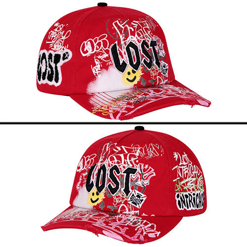 LOST INTRICACY RED NY CANVAS CAP