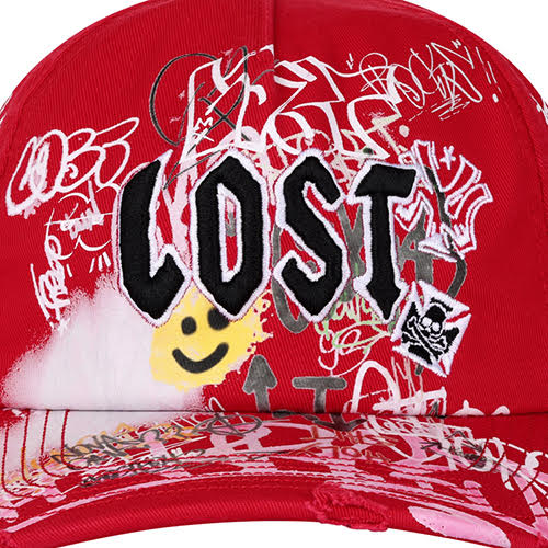 LOST INTRICACY RED NY CANVAS CAP