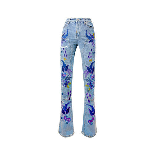 GUAPI PURPLE FLOWER DENIM