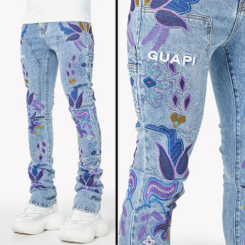 GUAPI PURPLE FLOWER DENIM