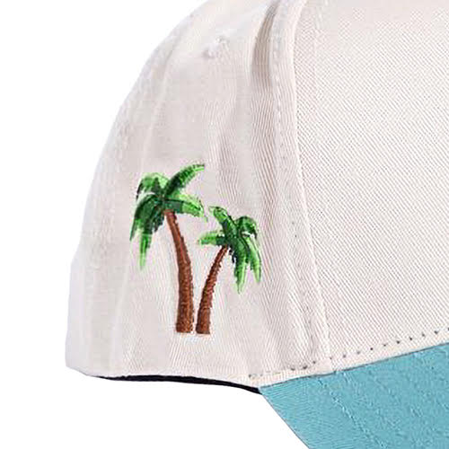 REFERENCE PARADISE LA SNAPBACK CAP CREAM TEAL PINK
