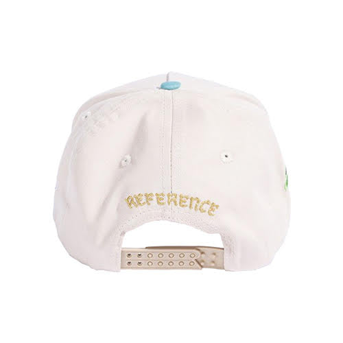 REFERENCE PARADISE LA SNAPBACK CAP CREAM TEAL PINK