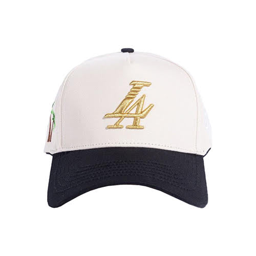 REFERENCE PARADISE LA SNAPBACK CAP CREAM BLACK GOLD