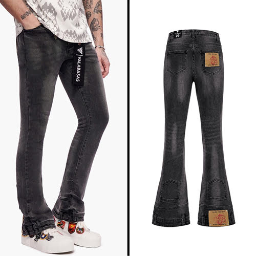 VALABASAS HIKARI STACKED DENIM GREY WASH