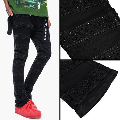VALABASAS PHOENIX 3.0 STACKED JET BLACK JEANS