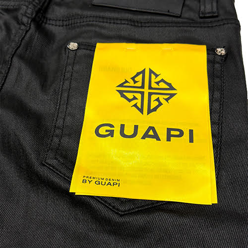 GUAPI ALL BLACK RELIC WAXED DENIM