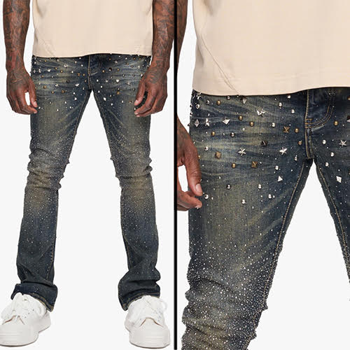 VALABASAS PARREL STACKED FLARE JEAN DIRTY VINTAGE