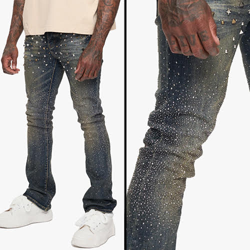 VALABASAS PARREL STACKED FLARE JEAN DIRTY VINTAGE