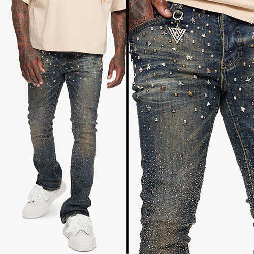 VALABASAS PARREL STACKED FLARE JEAN DIRTY VINTAGE