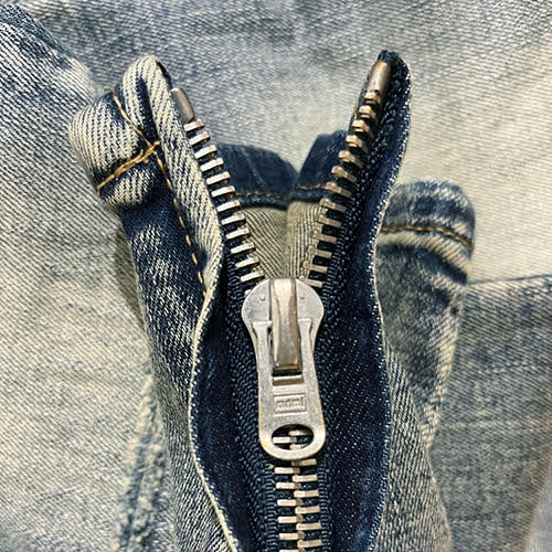 mnml M34 STRETCH SLIM ZIPPER DENIM - BLUE
