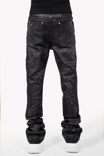 GUAPI ALL BLACK STARRY SKY WAXED DENIM