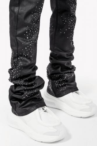 GUAPI ALL BLACK STARRY SKY WAXED DENIM