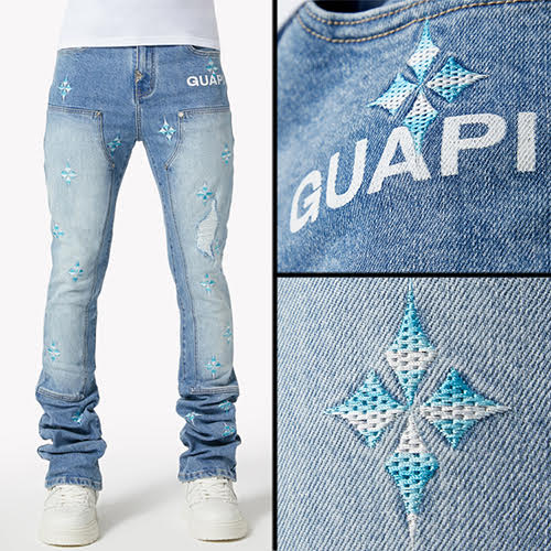 GUAPI AQUA BLUE STARFLARE DENIM