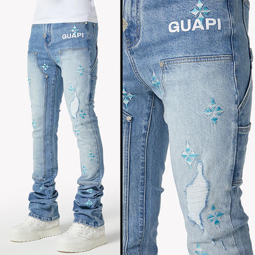 GUAPI AQUA BLUE STARFLARE DENIM