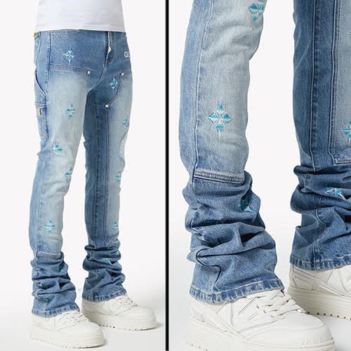 GUAPI AQUA BLUE STARFLARE DENIM