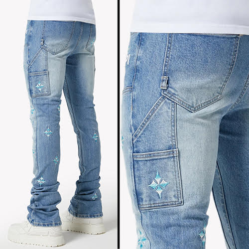 GUAPI AQUA BLUE STARFLARE DENIM