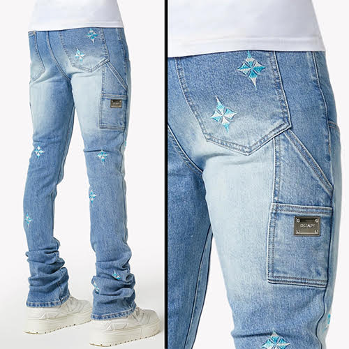 GUAPI AQUA BLUE STARFLARE DENIM