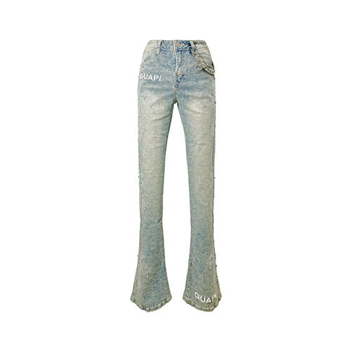 GUAPI VINTAGE BLUE DISTRESSED CROSS DENIM