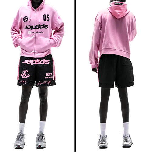 SP5DER GLOBAL WEB ZIP HOODIE