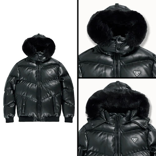 JORDAN CRAIG SEE YOU IN PARADISE VIGILANTE PUFFER JACKET BLACK