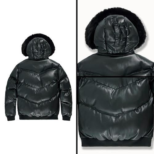 JORDAN CRAIG SEE YOU IN PARADISE VIGILANTE PUFFER JACKET BLACK