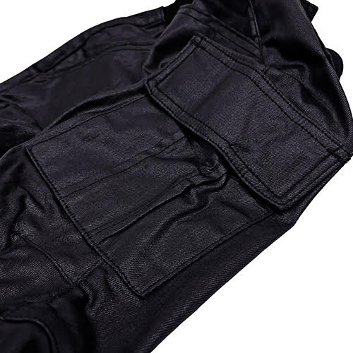 mnml CARGO DRAWCORD PANTS - WAXED BLACK