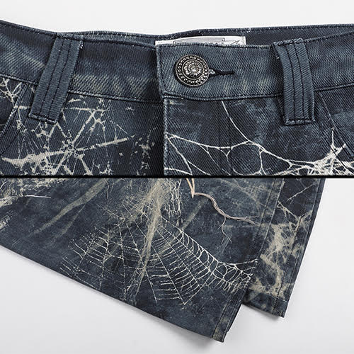 DND4DES SPIDER WEB EMBROIDERY TASSEL HARD WASHED JEAN