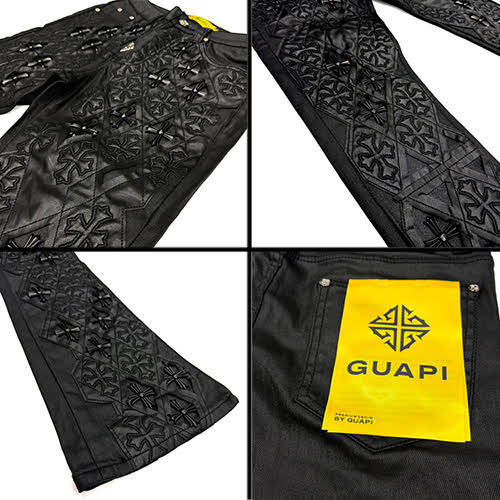GUAPI ALL BLACK RELIC WAXED DENIM V2